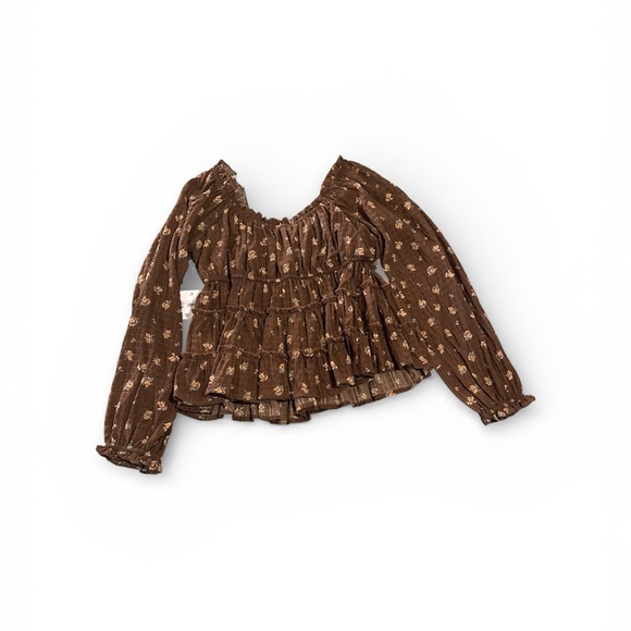 Altar'd State Brown Floral Blouse - Picture 2 of 4